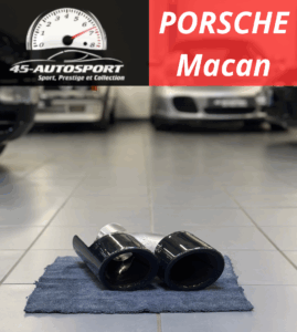 Photo Sortie échappement gauche Porsche Macan 95B (2014–2018) Noir brillant